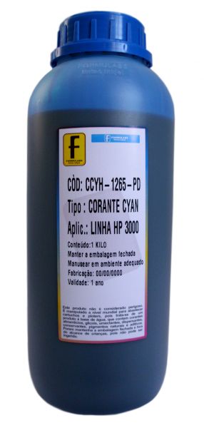 Tinta HP 3000 Ciano Corante - 1 Litro